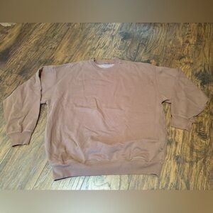 Brown PacSun -John Galt oversized crew sweatshirt